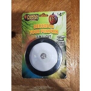 New Pumpkin Masters Halloween Jack O Lantern Candle LED Color Strobe Light Piece